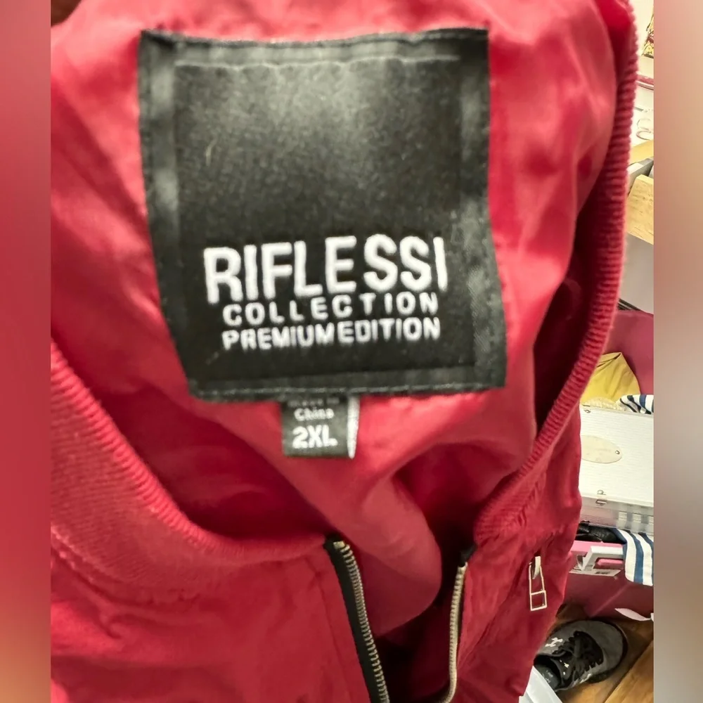 RIFLESSI BOMBER JACKET SIZE 2XL UNISEX ZIPPERS